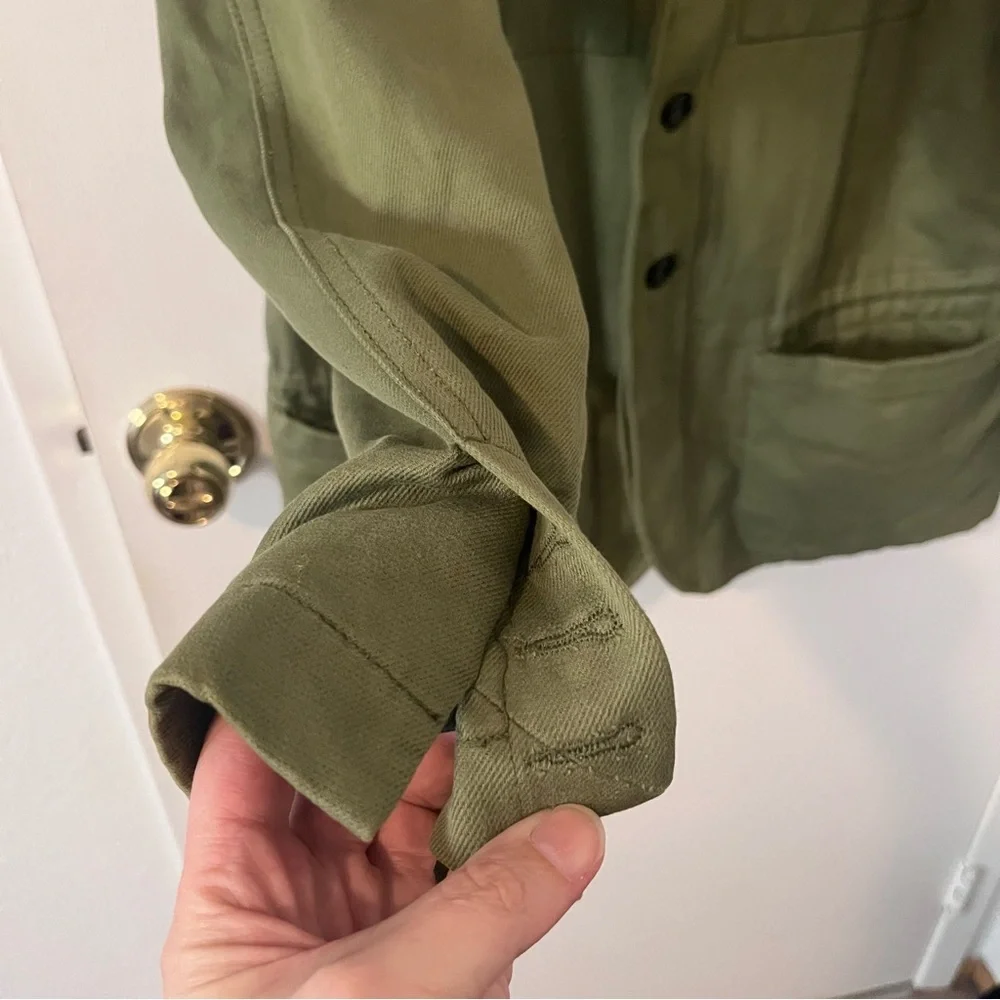 Golden Goose Deluxe Brand Men’s Olive Utility Chore Jacket Made in Italy Medium